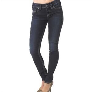 Silver Jeans Women's Suki High Super Skinny Dark Wash Super Stretch 27x31